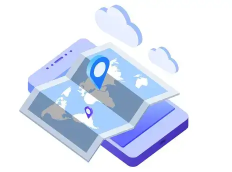 icon-location displayed on a map