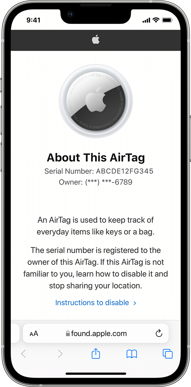 find the owner of airtag