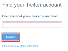 find your twitter account