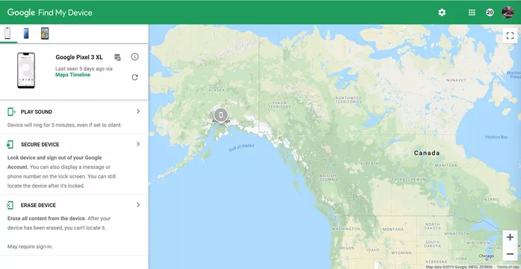 Google Find my device
