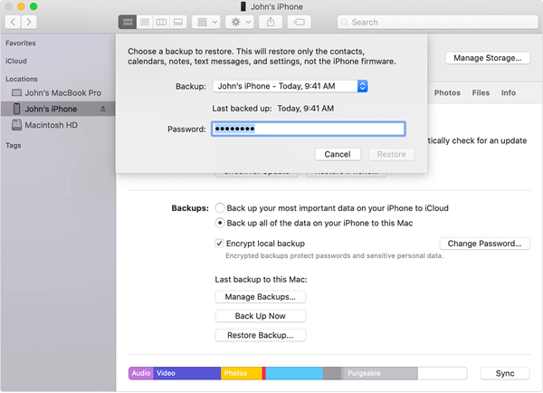 Restore Snapchat Backups from iTunes