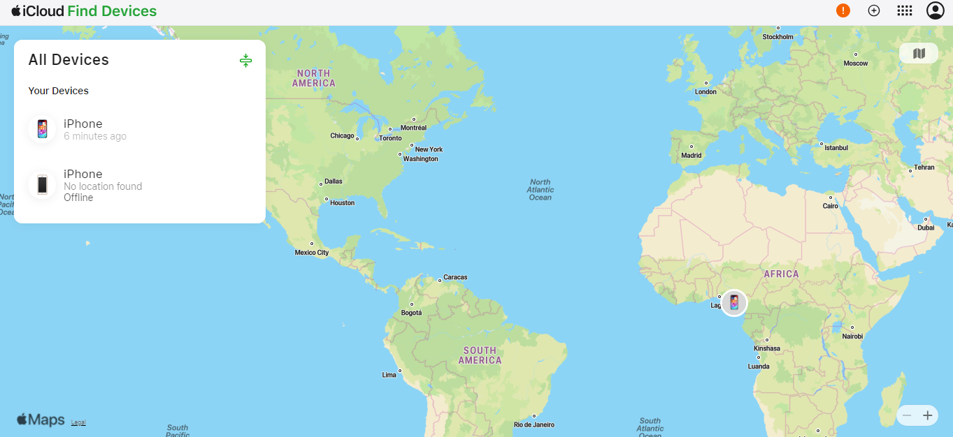 locate iphone using icloud