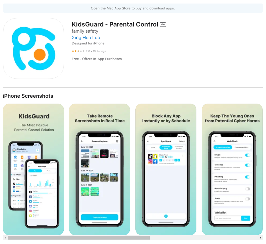 KidsGuard download page