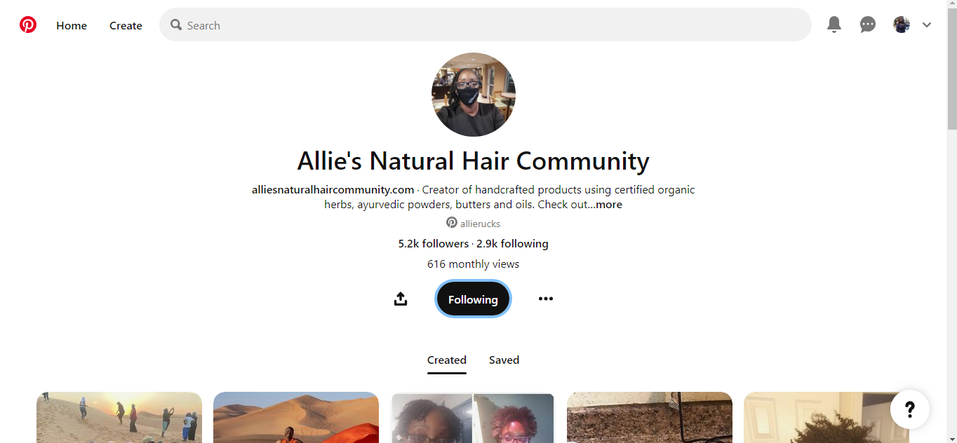 follow a person on pinterest