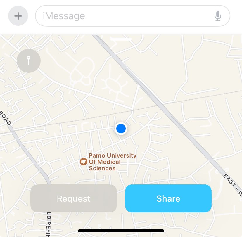 share my location on iphone