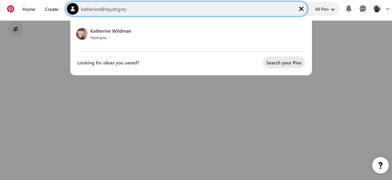 search email address on pinterest