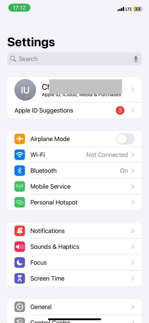 iphone setting