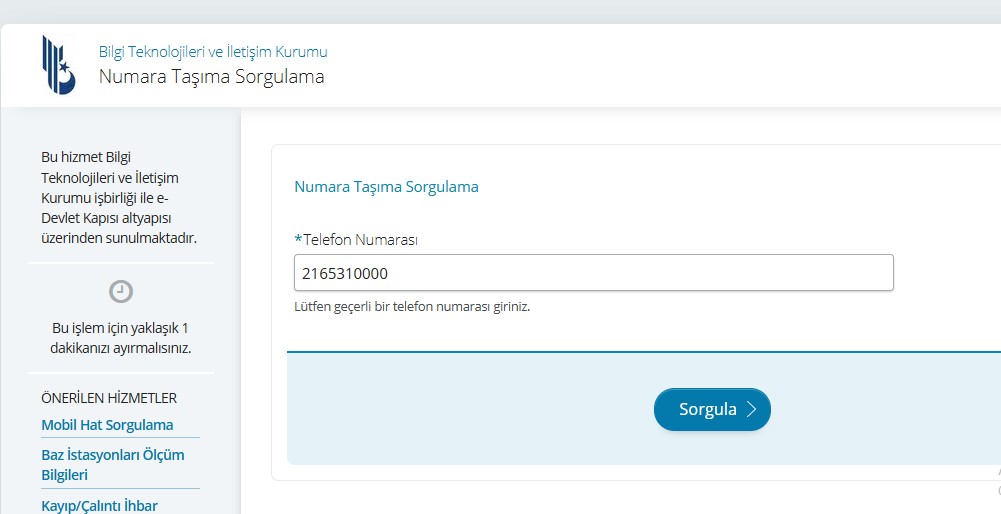 Numara Sorgulama