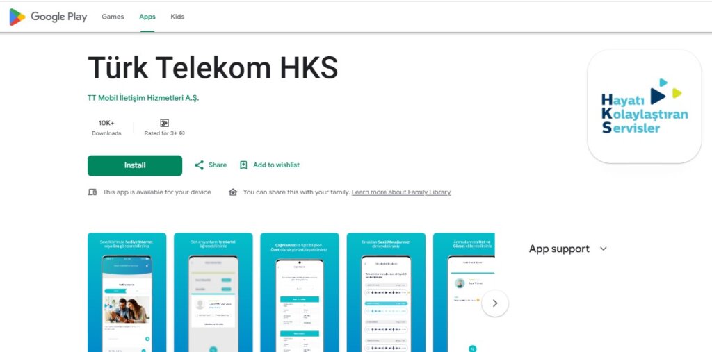 Türk Telekom HKS Android uygulaması