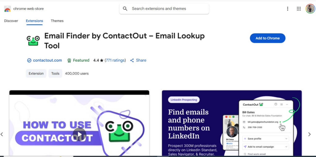 contactout tarayıcı uzantısı
