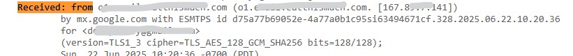 email header