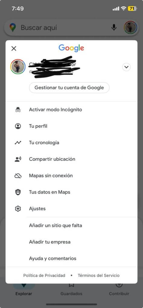 google maps profile picture