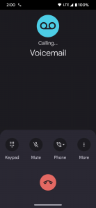leave a voice message when calling
