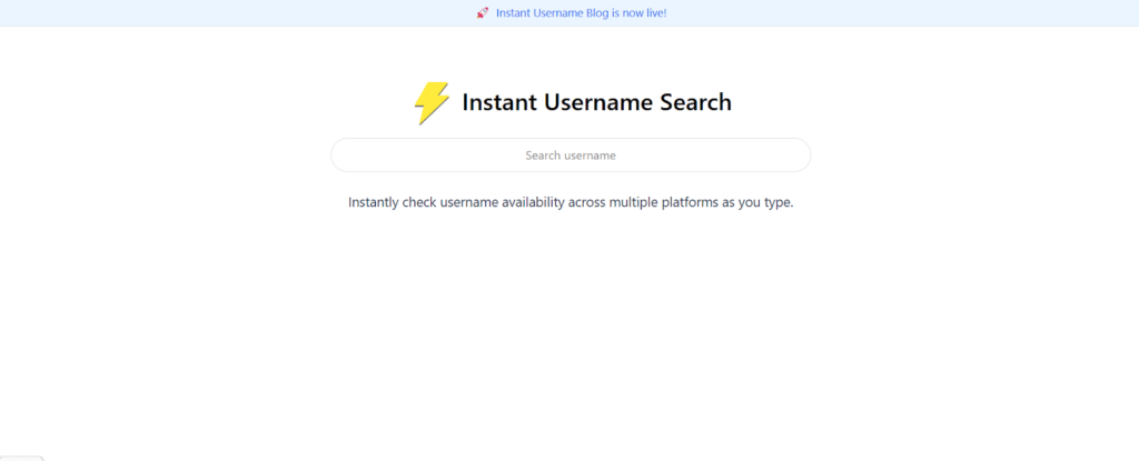 instant username