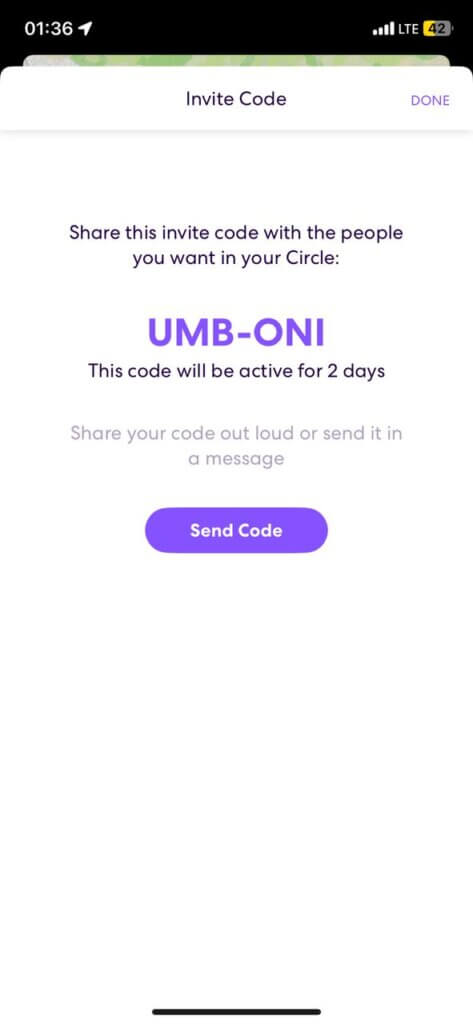 código de invitación de life360