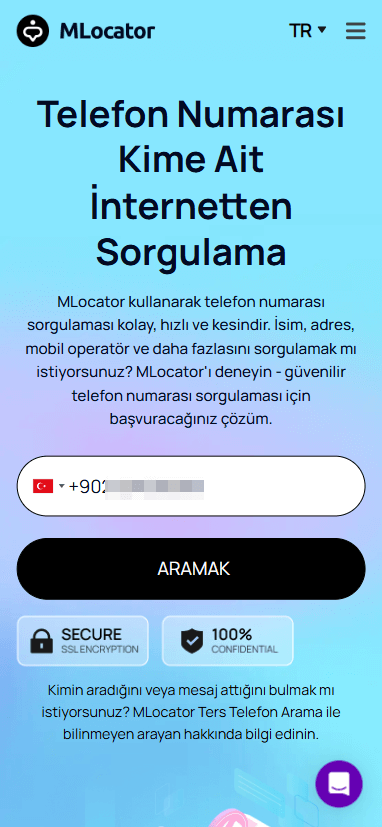 mlocator çevrimiçi telefon numarası sorgulama