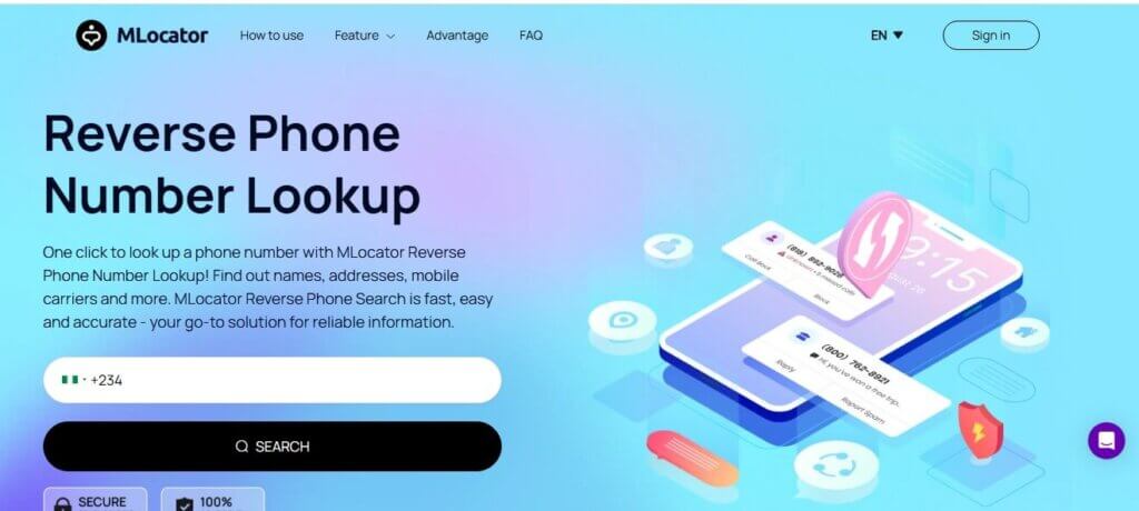 Búsqueda inversa de teléfono mediante mlocator