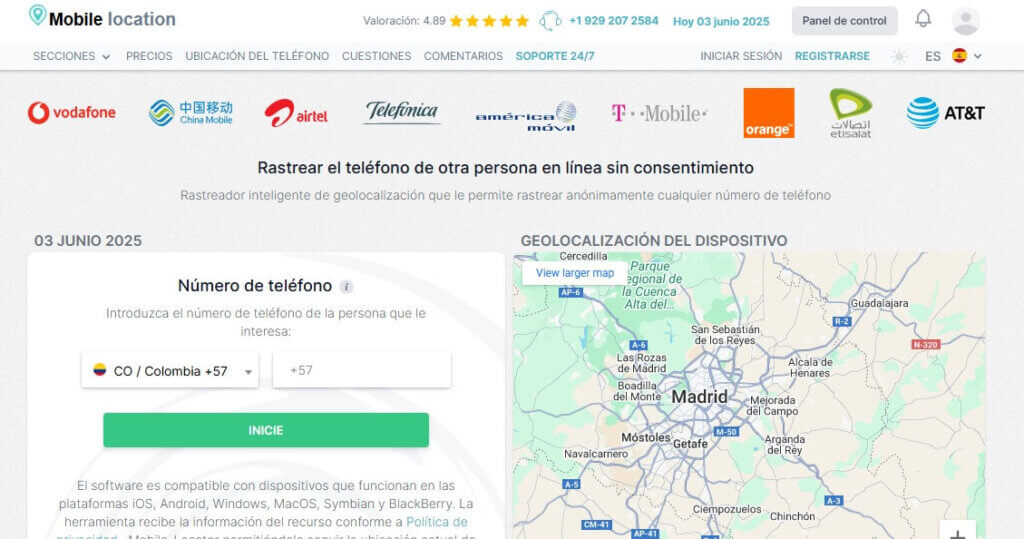 Ubicación móvil