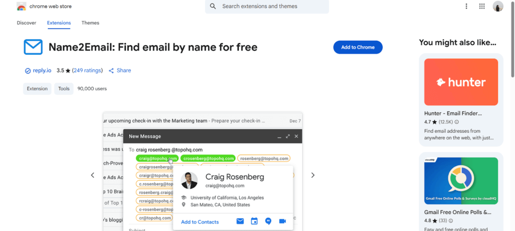 name2email