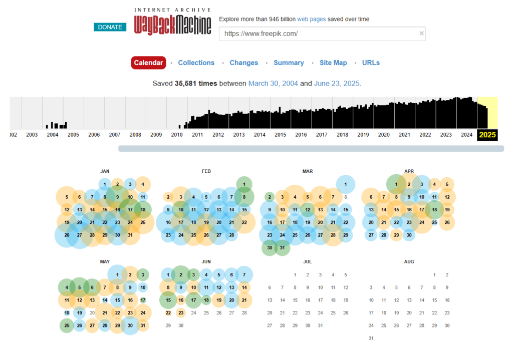 search a website on Archive.org