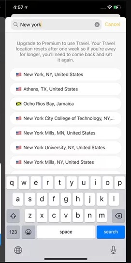 search city on bumble