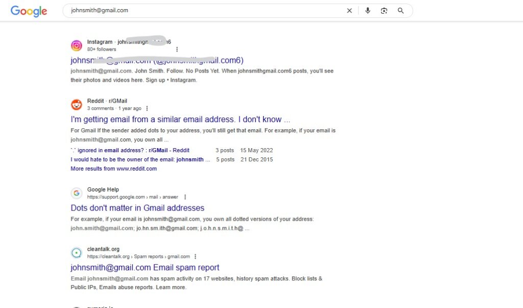 Google'da e-posta arayın