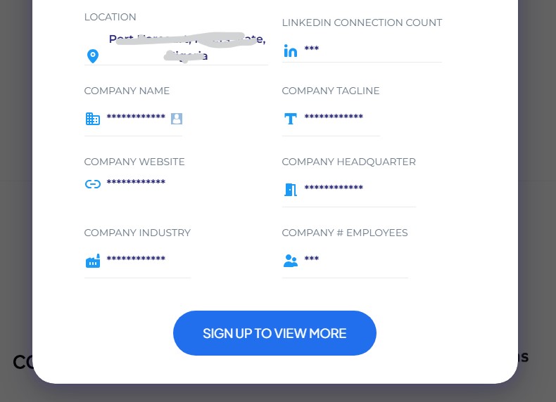 search email on reverse contact