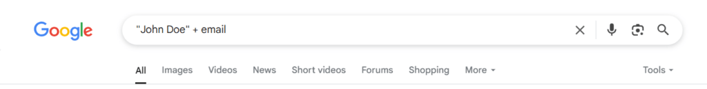search on google