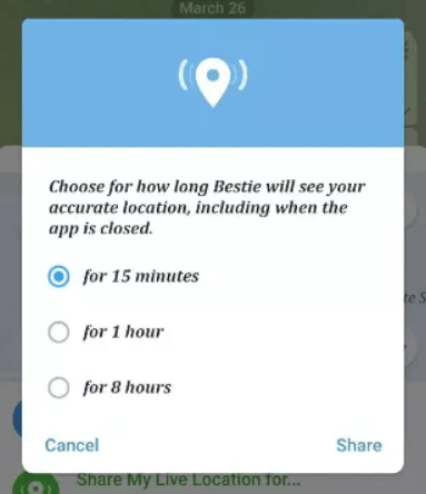 compartir ubicación en telegram