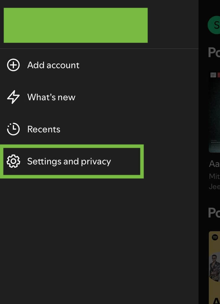 spotify settings and privacy