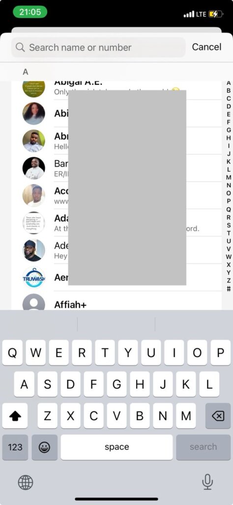 whatsapp iletişim listesi