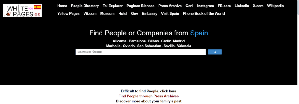 whitepages es